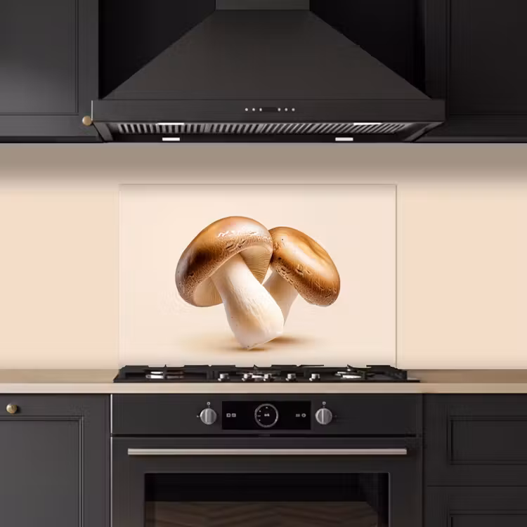 Spatscherm keuken - Champignons - Zacht - Beige — 5