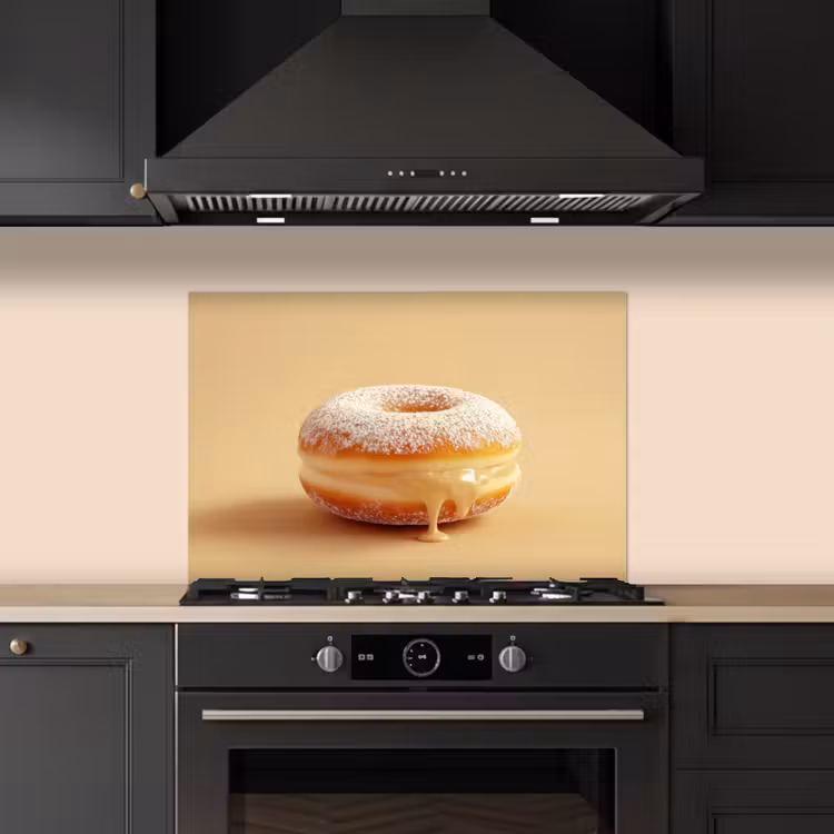 Spatscherm keuken - Donut - Romig - Poedersuiker - Beige — 5