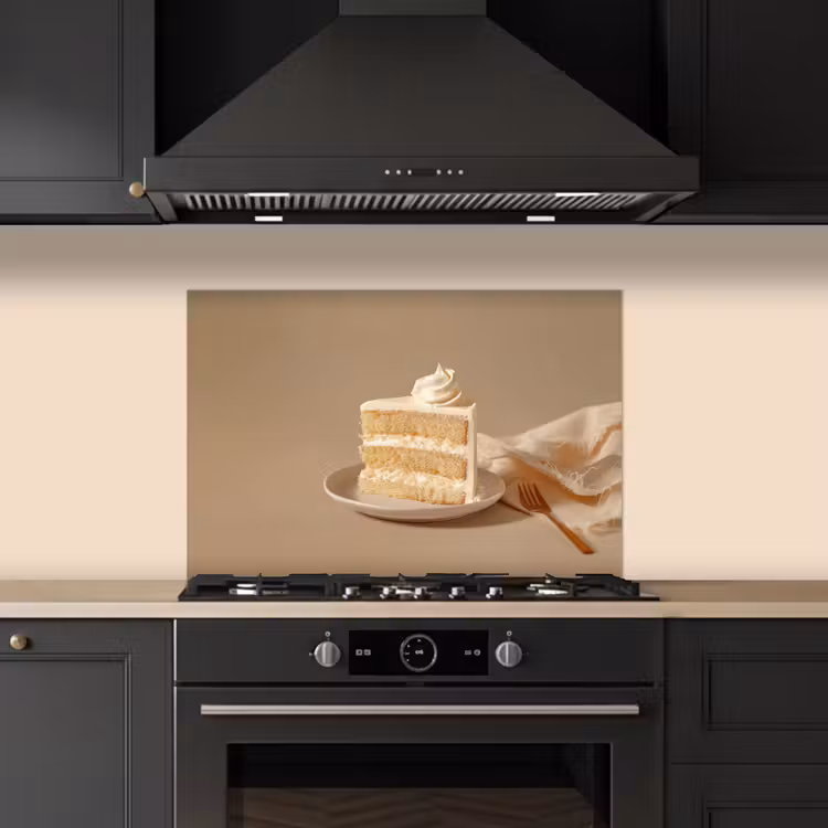Spatscherm keuken - Vanilletaart - Cake - Romig — 5