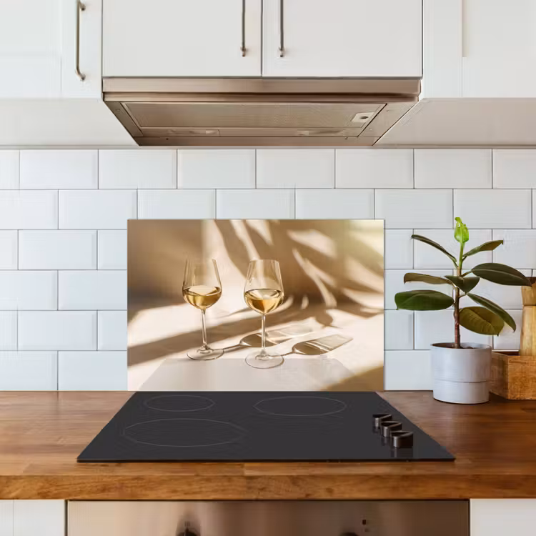Spatscherm keuken - Wijn - Wijnglazen - Wit — 3