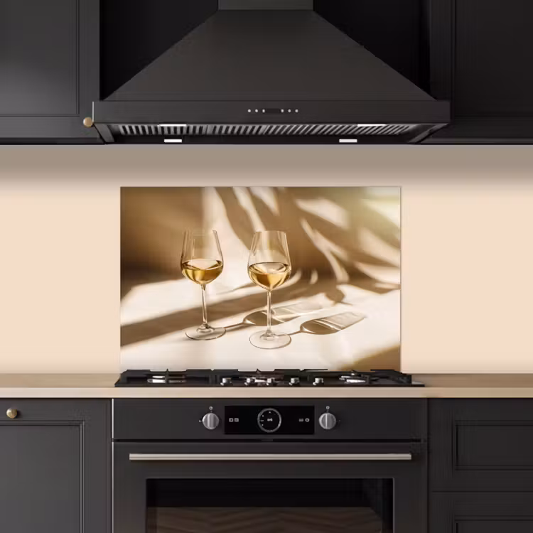 Spatscherm keuken - Wijn - Wijnglazen - Wit — 5