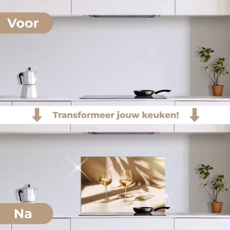 Spatscherm keuken - Wijn - Wijnglazen - Wit — 7