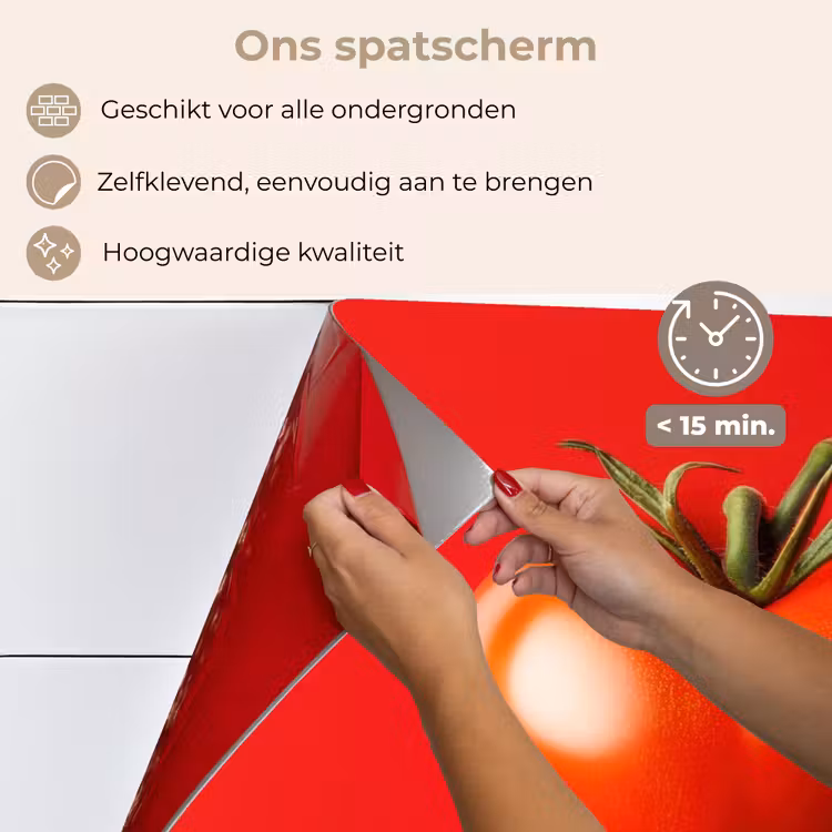 Spatscherm keuken - Tomaat - Rood - Hart — 4
