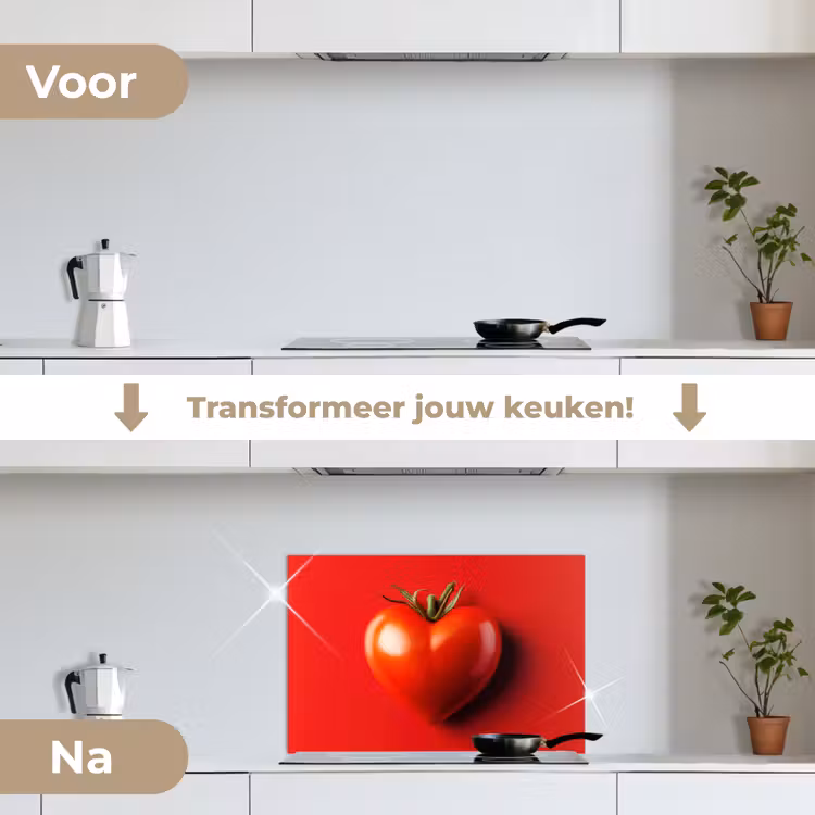 Spatscherm keuken - Tomaat - Rood - Hart — 7