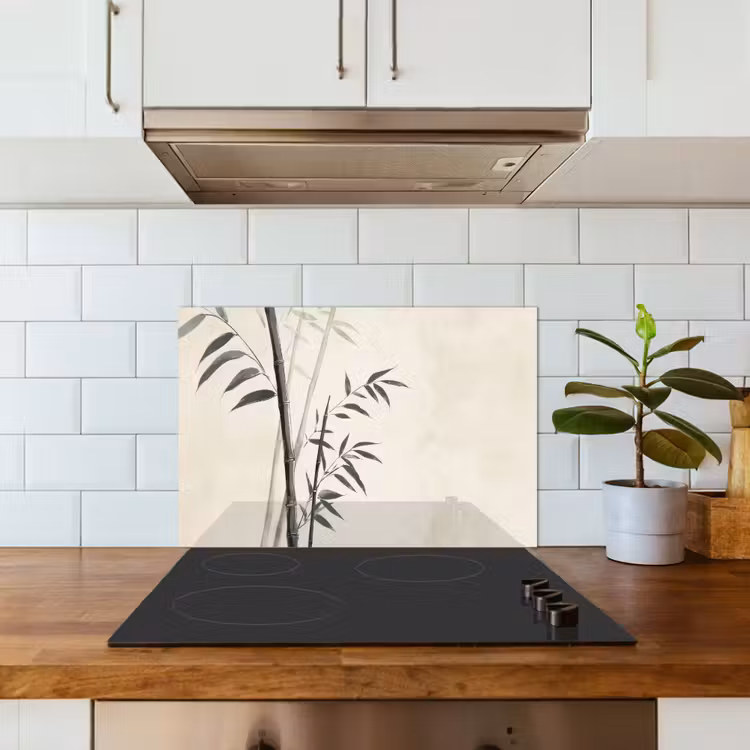 Spatscherm keuken - Japandi - Bamboe - Beige — 3