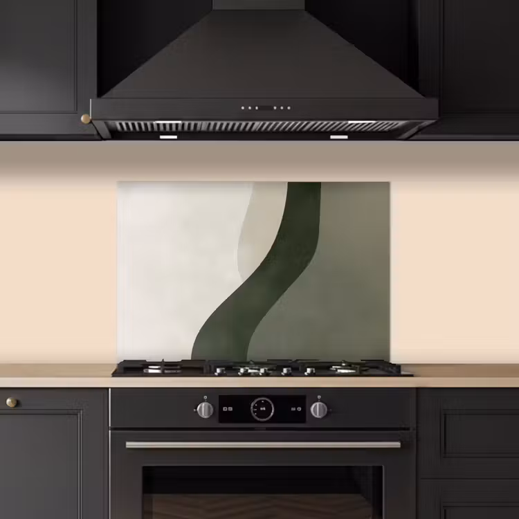 Spatscherm keuken - Japandi - Groen - Abstract - Modern — 5