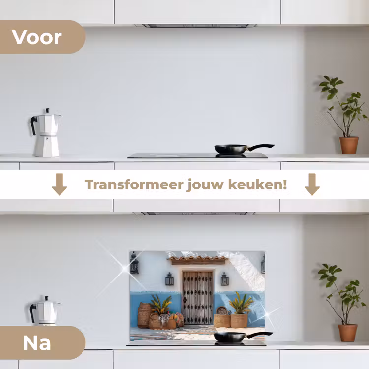 Spatscherm keuken - Deur - Manden - Planten — 7