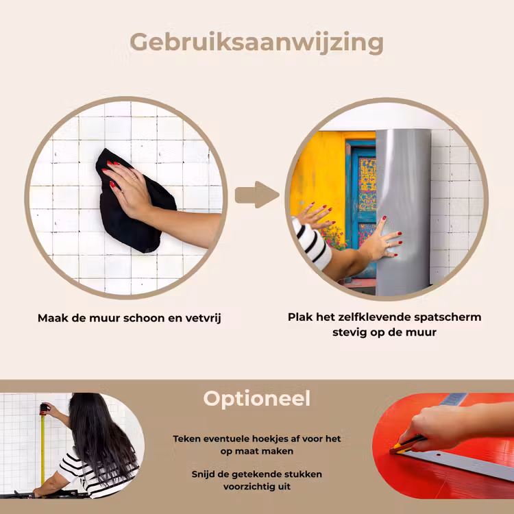 Spatscherm keuken - Deuren - Kleurrijk - Planten — 6