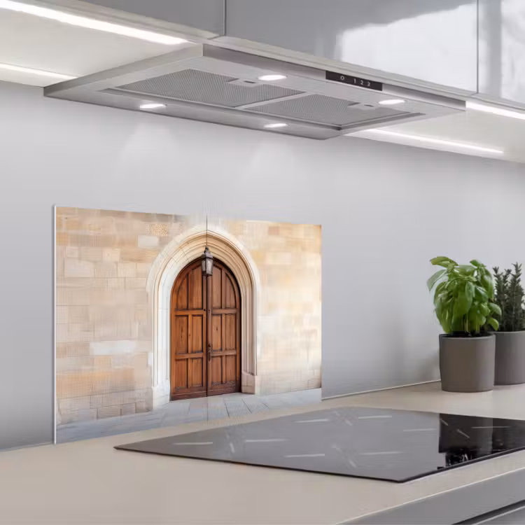 Spatscherm keuken - Houten - Deur - Lantaarn — 1