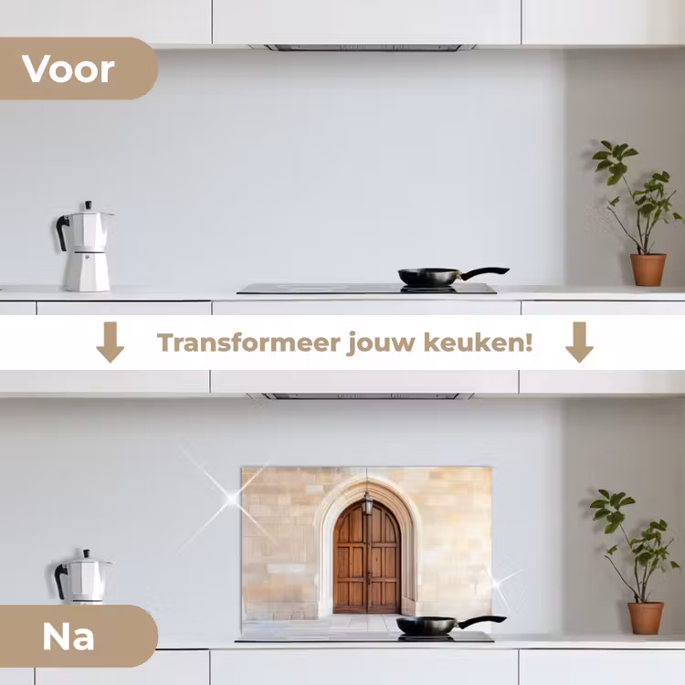 Spatscherm keuken - Houten - Deur - Lantaarn — 7