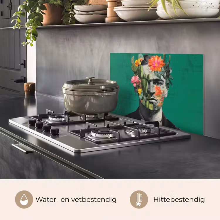 Spatscherm keuken - Man - Planten - Groen — 2