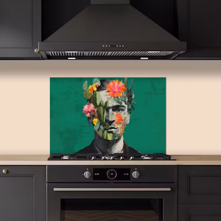 Spatscherm keuken - Man - Planten - Groen — 5