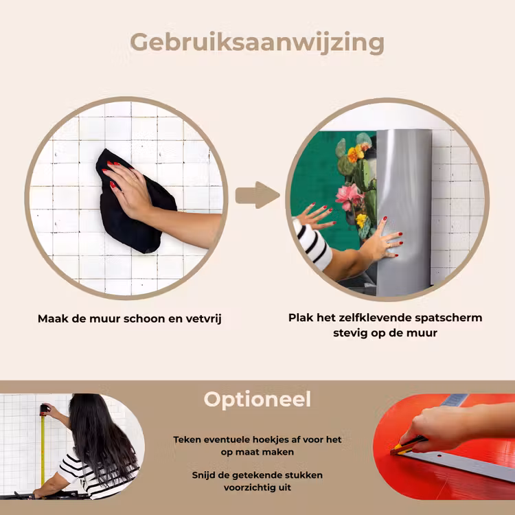 Spatscherm keuken - Man - Planten - Groen — 6