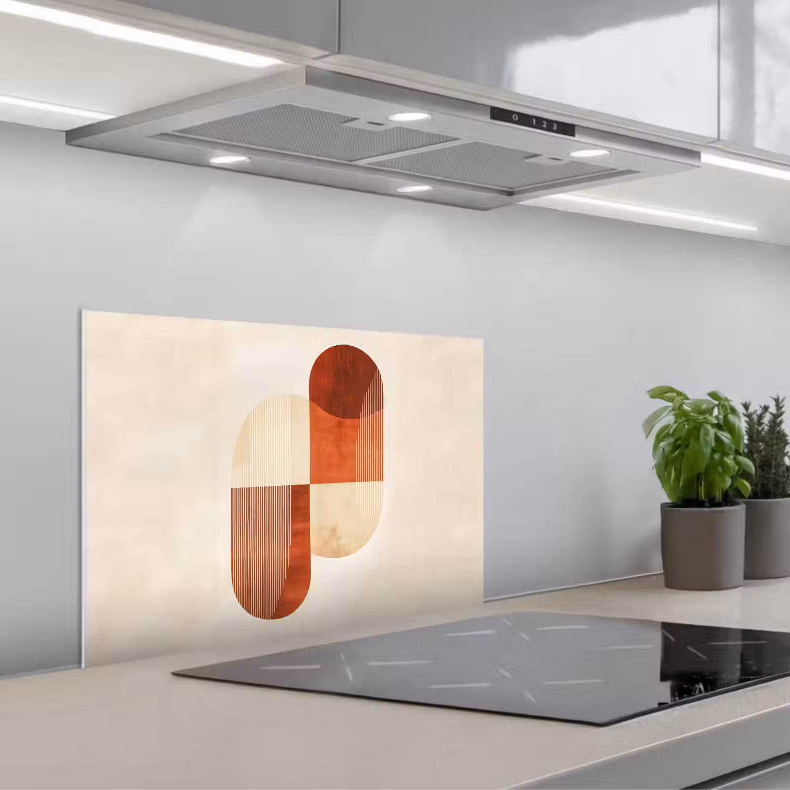 Spatscherm keuken - Bogen - Beige - Vormen — 1