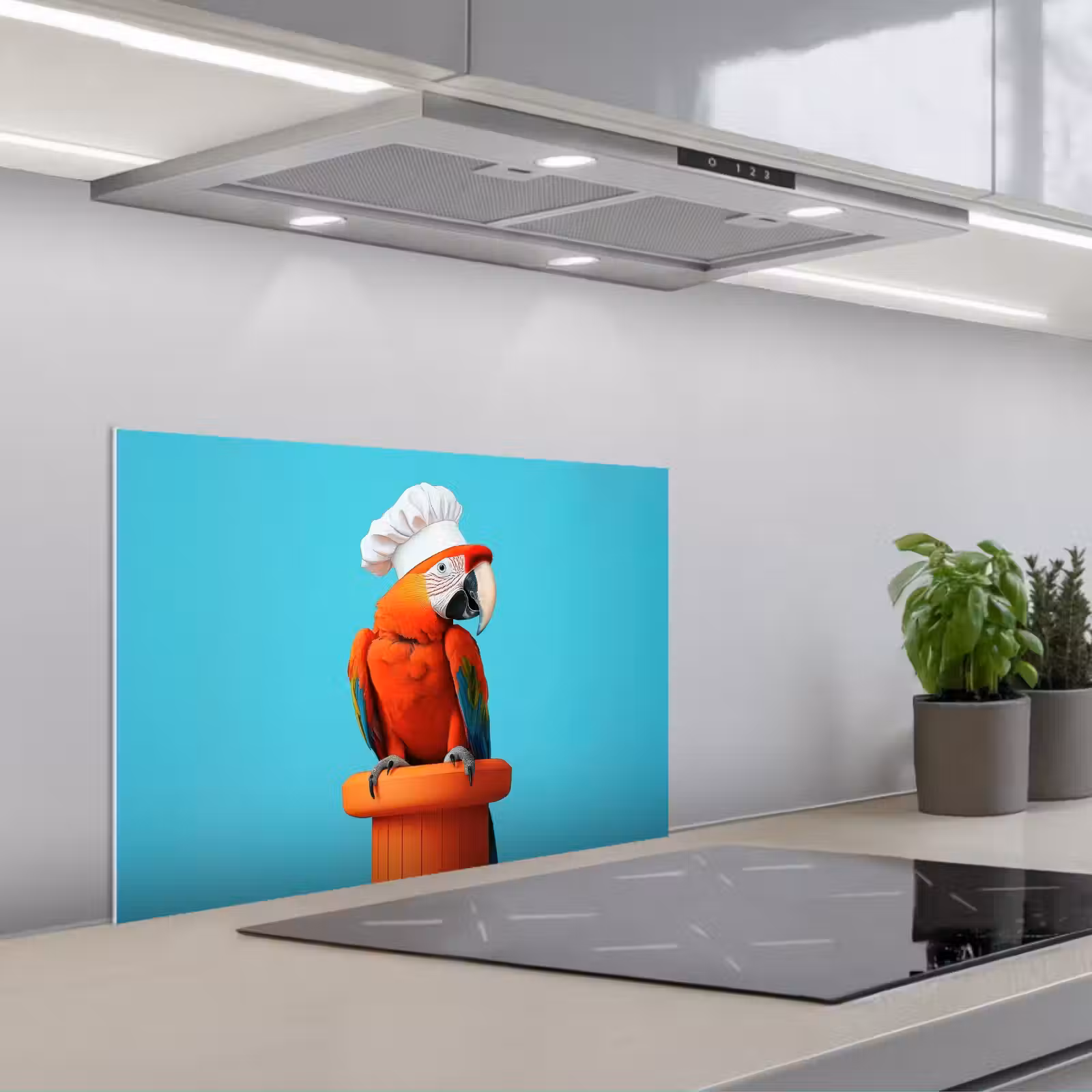 Spatscherm keuken - Ara - Koksmuts - Sokkel - Grappig — 1