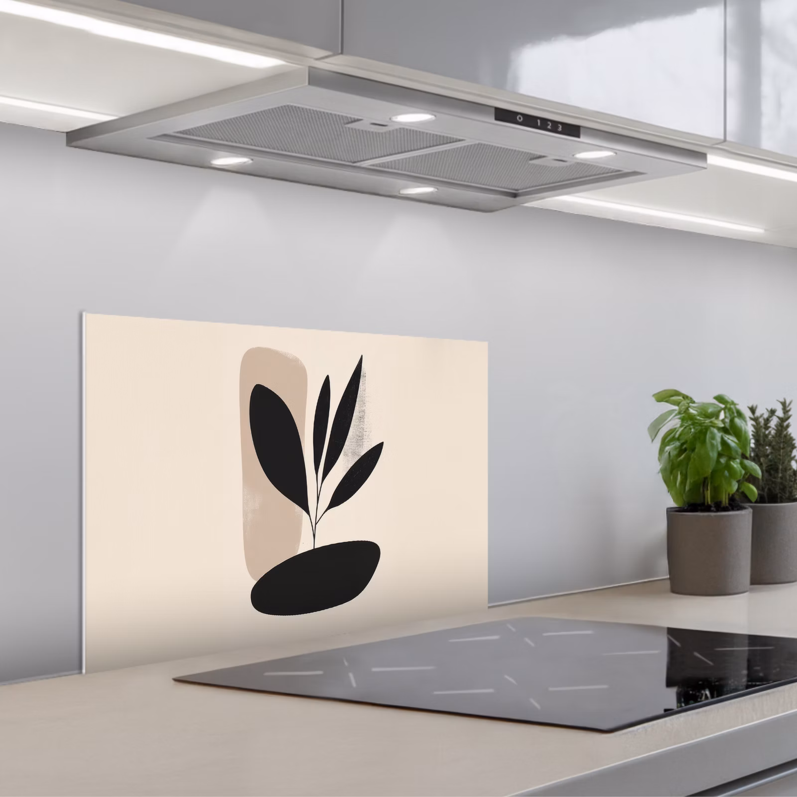Spatscherm keuken - Plant - Beige - Japandi — 1