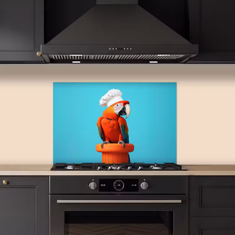 Spatscherm keuken - Ara - Koksmuts - Sokkel - Grappig — 5