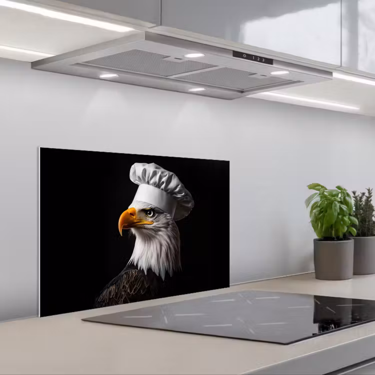 Spatscherm keuken - Arend -Amerika - Koksmuts - Vogel - Stoer — 1