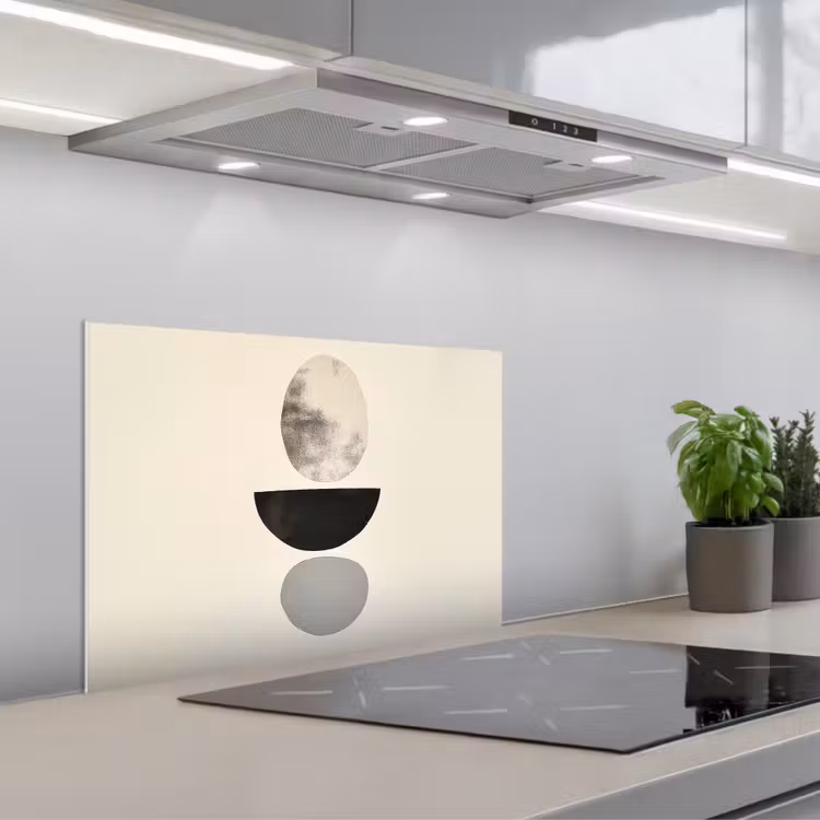 Spatscherm keuken - Beige - Japandi - Wabi sabi — 1