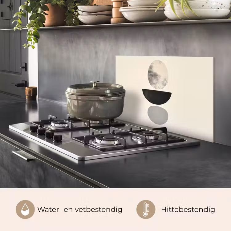 Spatscherm keuken - Beige - Japandi - Wabi sabi — 2