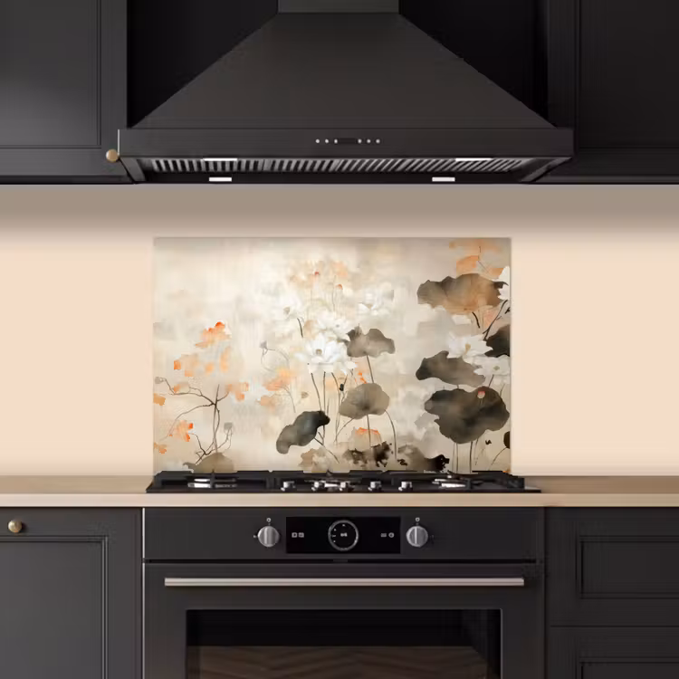 Spatscherm keuken - Bloemen - Japandi - Wabi sabi — 5