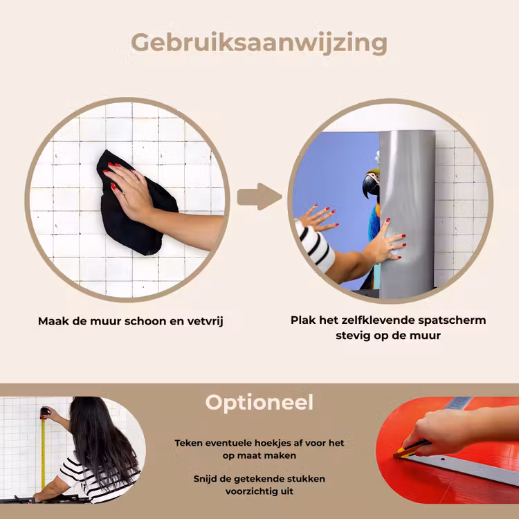 Spatscherm keuken - Papegaai - Koksmuts - Vogel - Leuk — 6