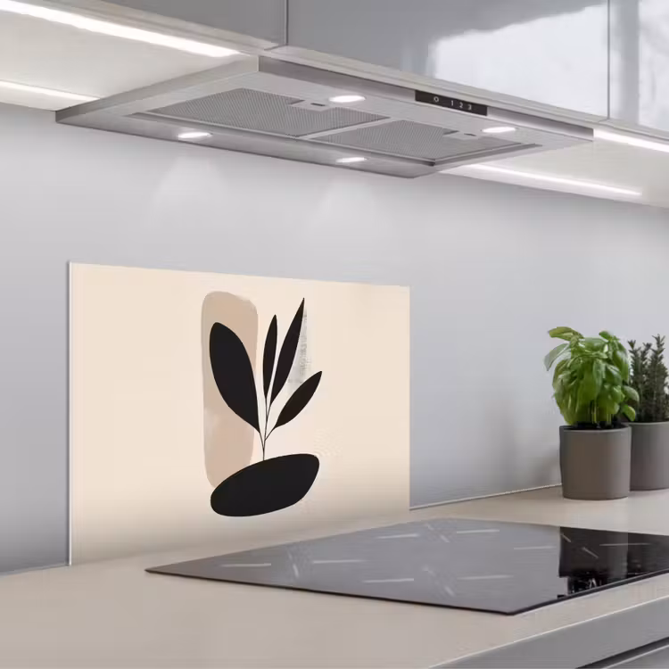 Spatscherm keuken - Plant - Beige - Japandi — 1