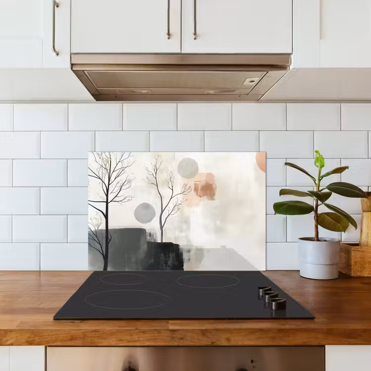 Spatscherm keuken - Wabi sabi - Beige - Plant — 3