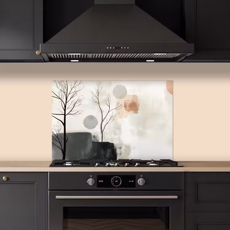 Spatscherm keuken - Wabi sabi - Beige - Plant — 5
