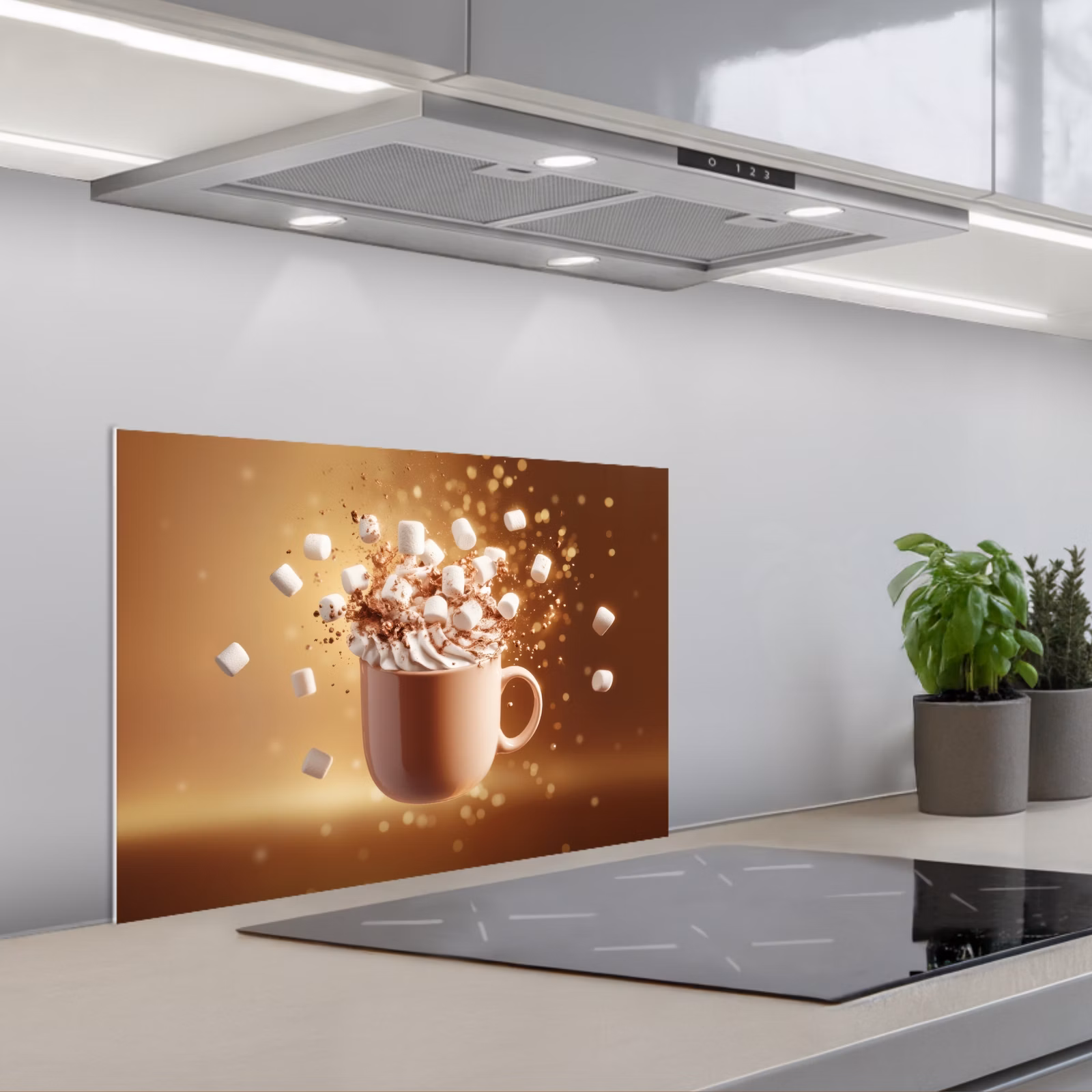 Spatscherm keuken - Chocomelk - Drinken - Warm - Bruin — 1