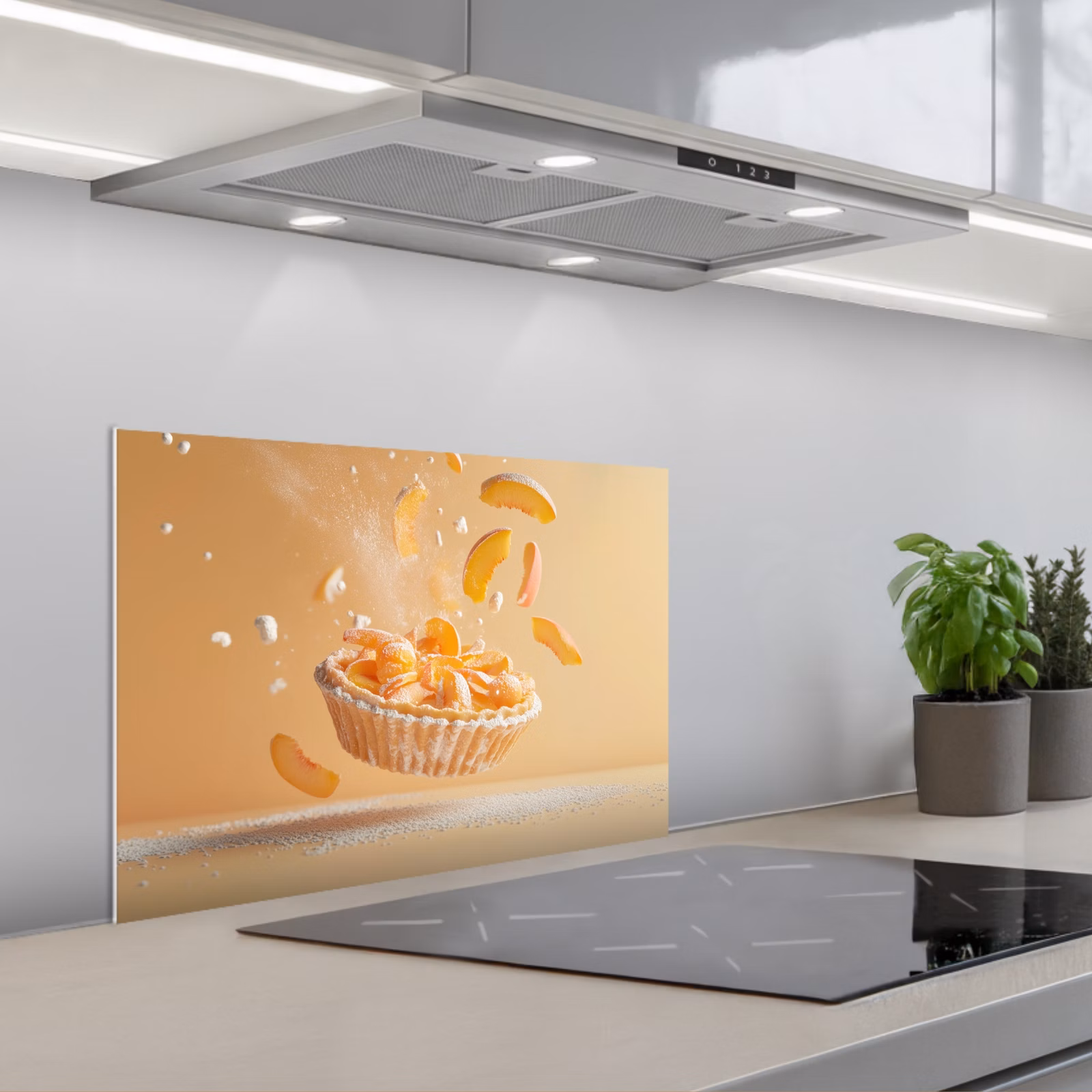 Spatscherm keuken - Peach - Eten - Taart - Oranje — 1