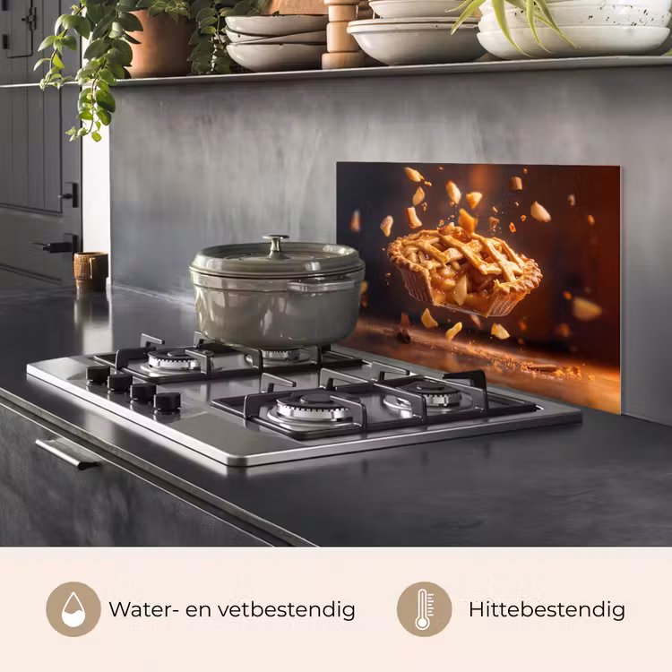 Spatscherm keuken - Appel - Taart - Warm - Eten — 2