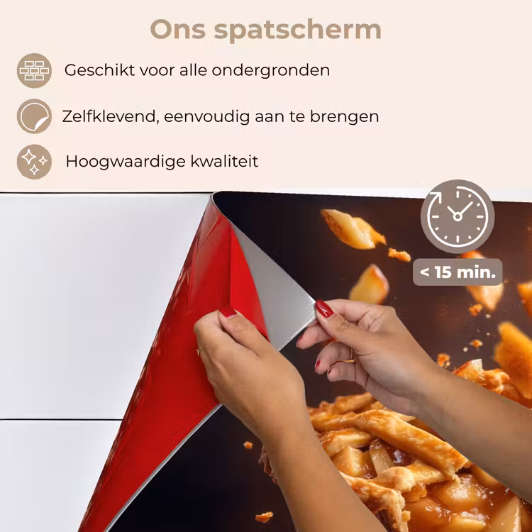 Spatscherm keuken - Appel - Taart - Warm - Eten — 4