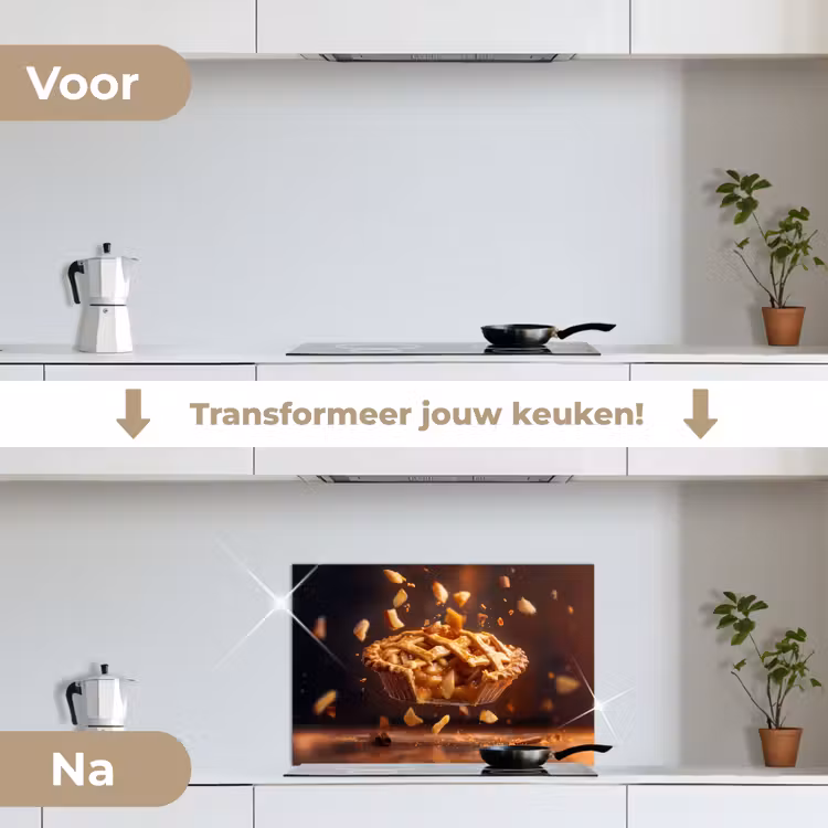 Spatscherm keuken - Appel - Taart - Warm - Eten — 7