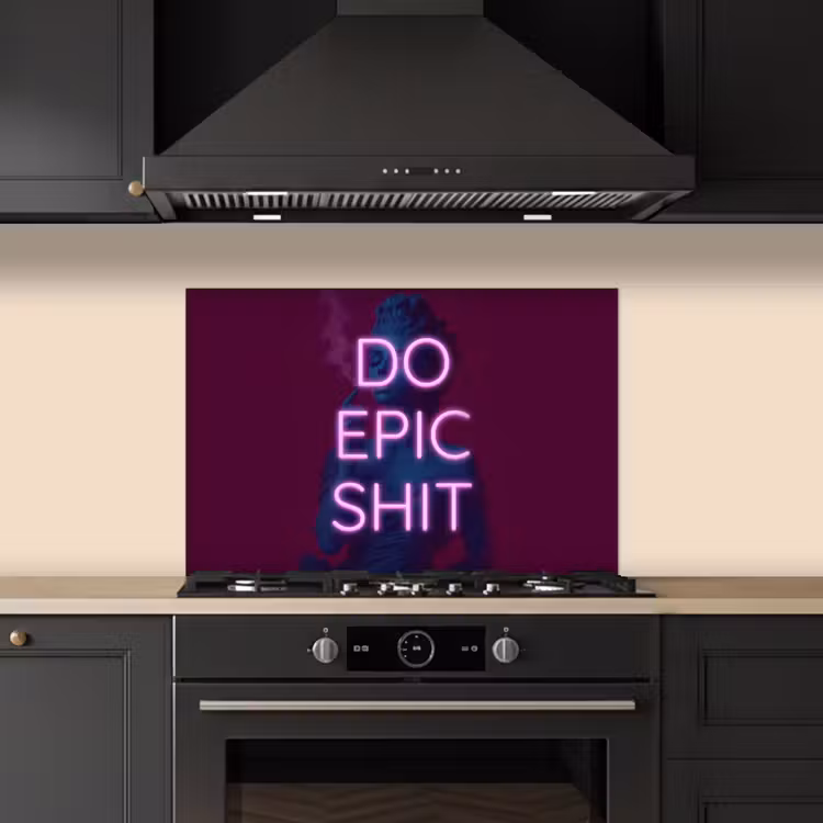 Spatscherm keuken - Buste - Neon - LED - Letters — 5