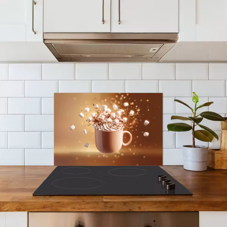 Spatscherm keuken - Chocomelk - Drinken - Warm - Bruin — 3