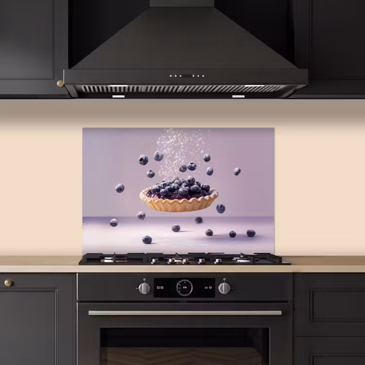 Spatscherm keuken - Eten - Taart - Bessen - Blauw — 5