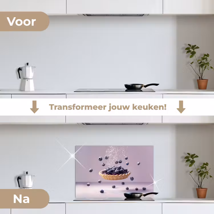 Spatscherm keuken - Eten - Taart - Bessen - Blauw — 7
