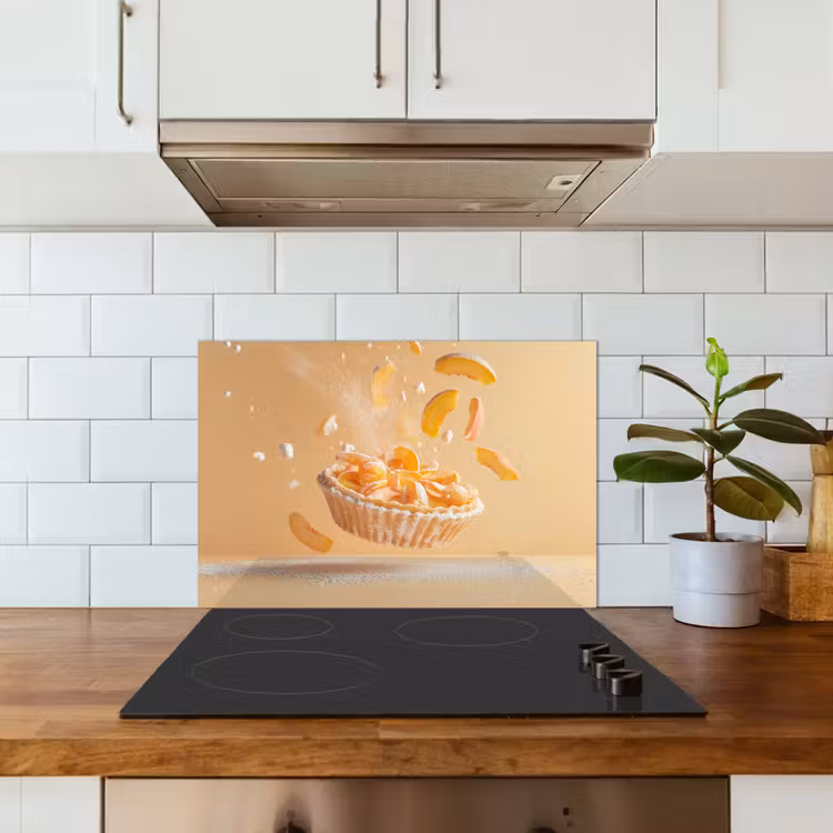 Spatscherm keuken - Peach - Eten - Taart - Oranje — 3