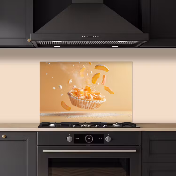 Spatscherm keuken - Peach - Eten - Taart - Oranje — 5