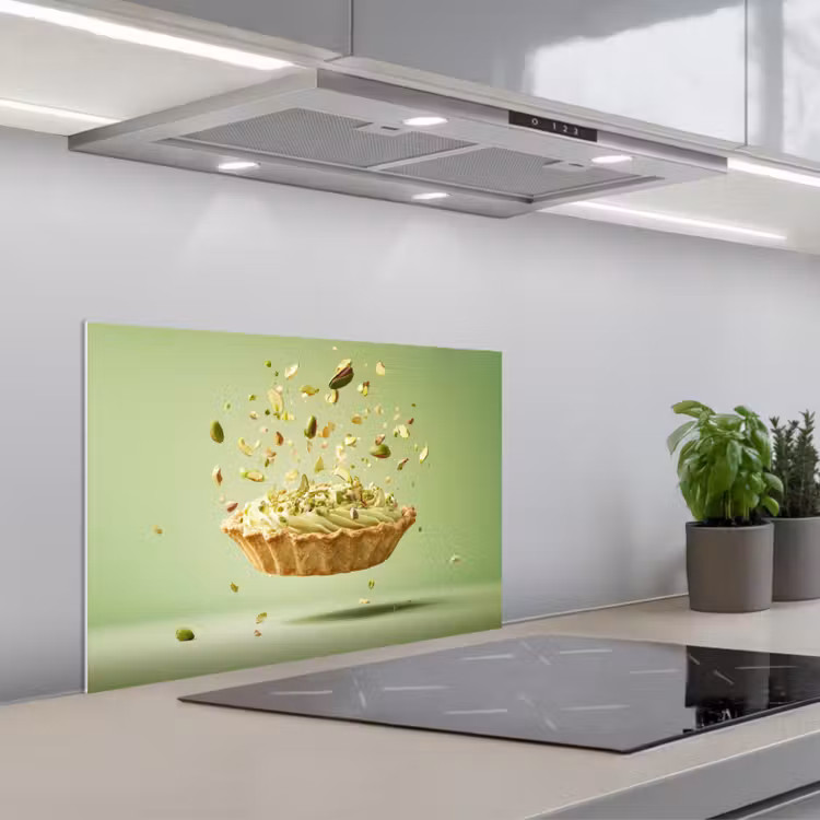 Spatscherm keuken - Pistache - Taart - Noten - Eten — 1