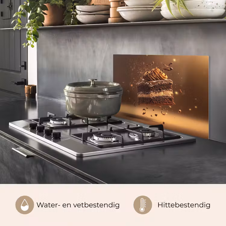 Spatscherm keuken - Taart - Chocolade - Eten - Brownie — 2