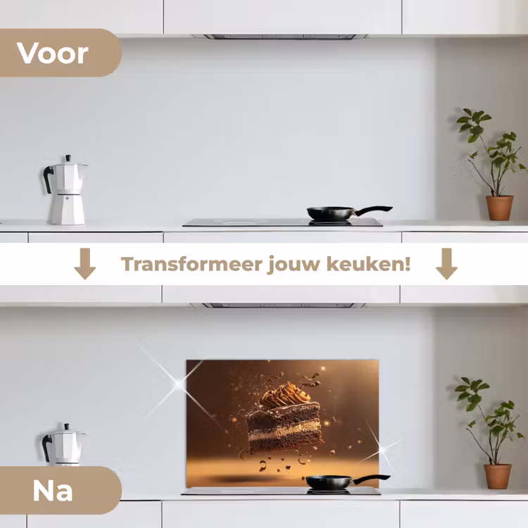 Spatscherm keuken - Taart - Chocolade - Eten - Brownie — 7