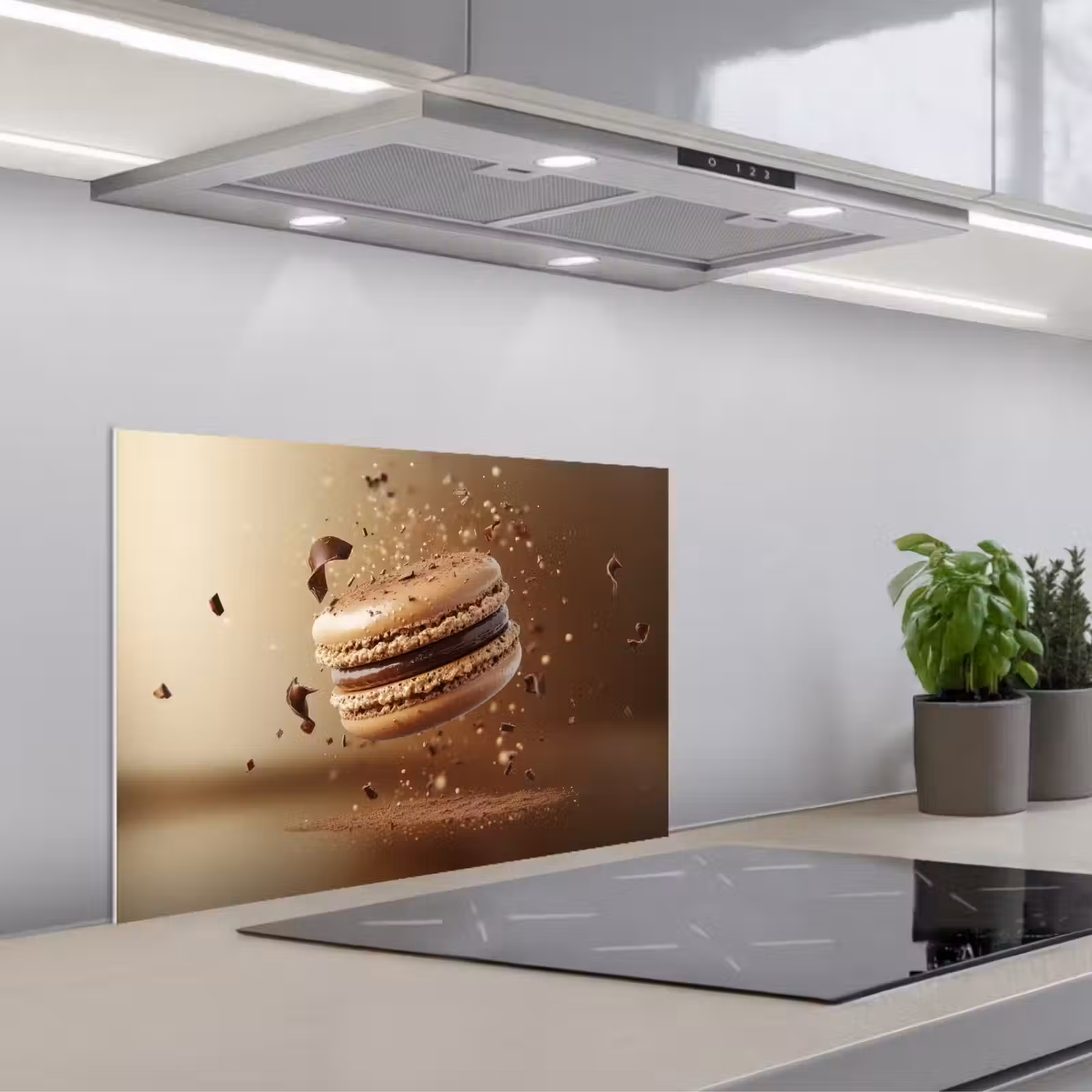 Spatscherm keuken - Chocolade - Macarons - Eten - Snoep — 1