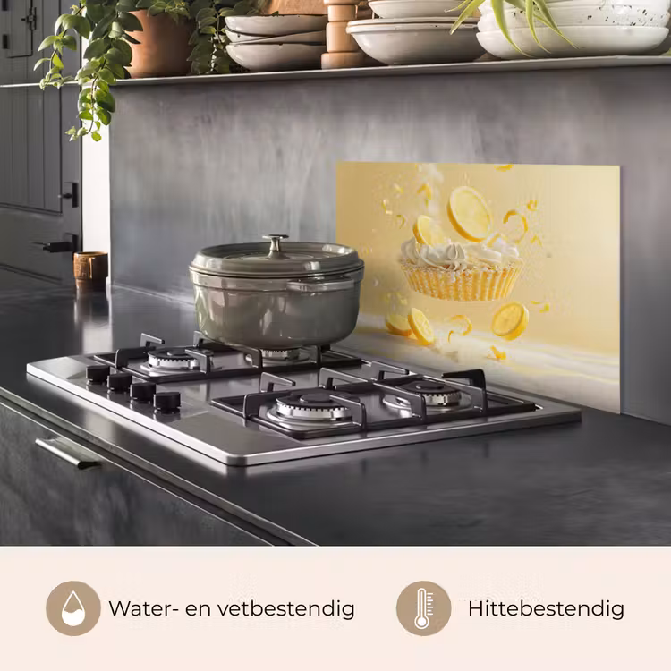 Spatscherm keuken - Citroen - Taart - Eten - Geel — 2