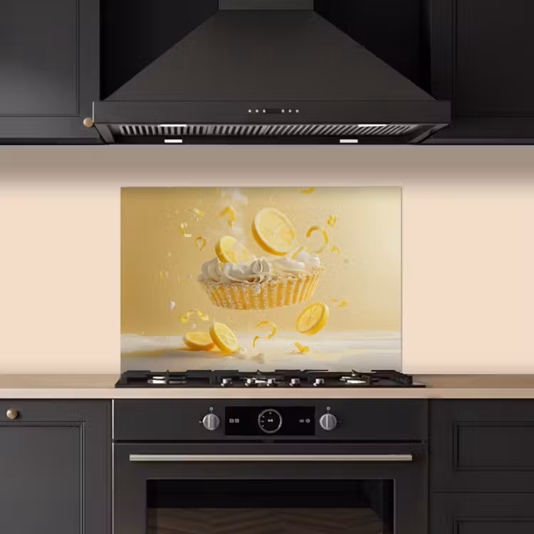 Spatscherm keuken - Citroen - Taart - Eten - Geel — 5