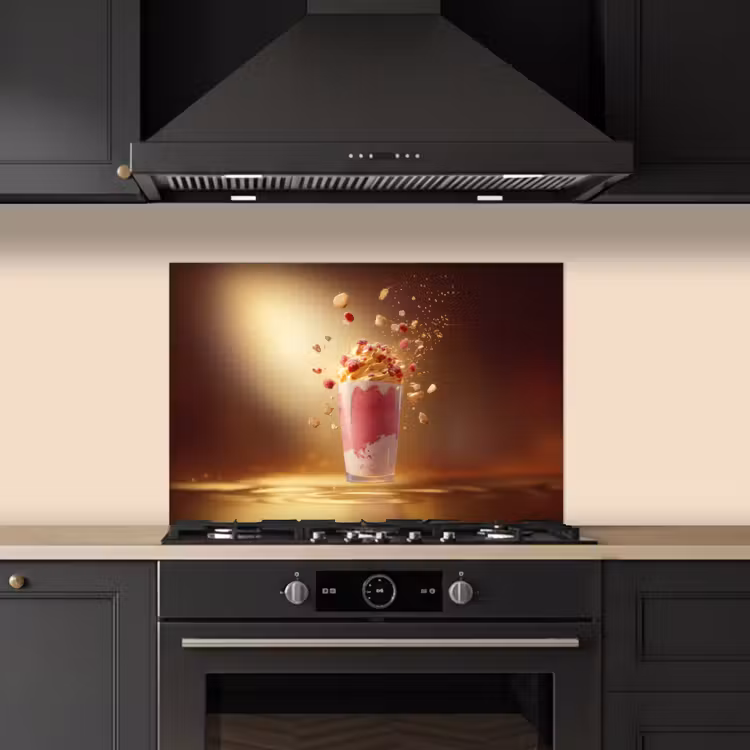 Spatscherm keuken - Framboos - Smoothie - Drinken - Roze — 5