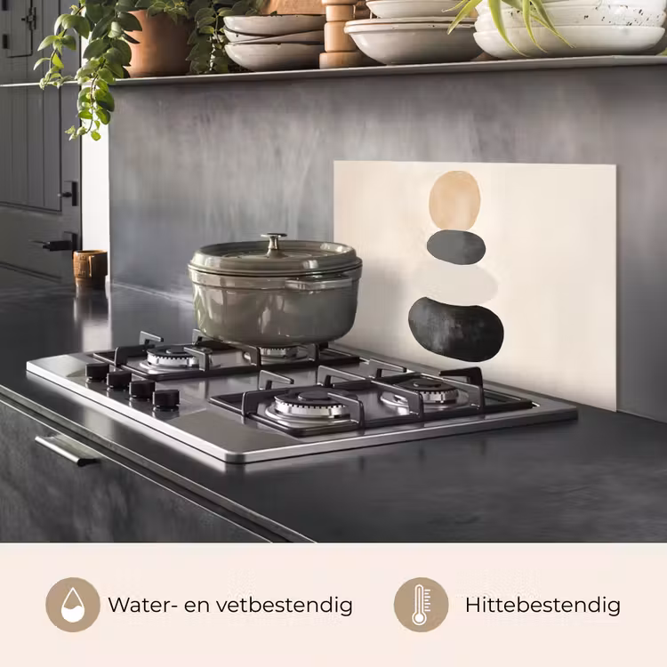 Spatscherm keuken - Japandi - Wabi sabi - Beige — 2