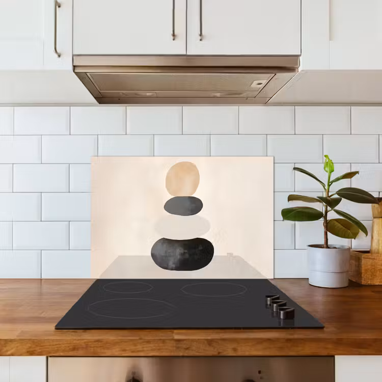 Spatscherm keuken - Japandi - Wabi sabi - Beige — 3