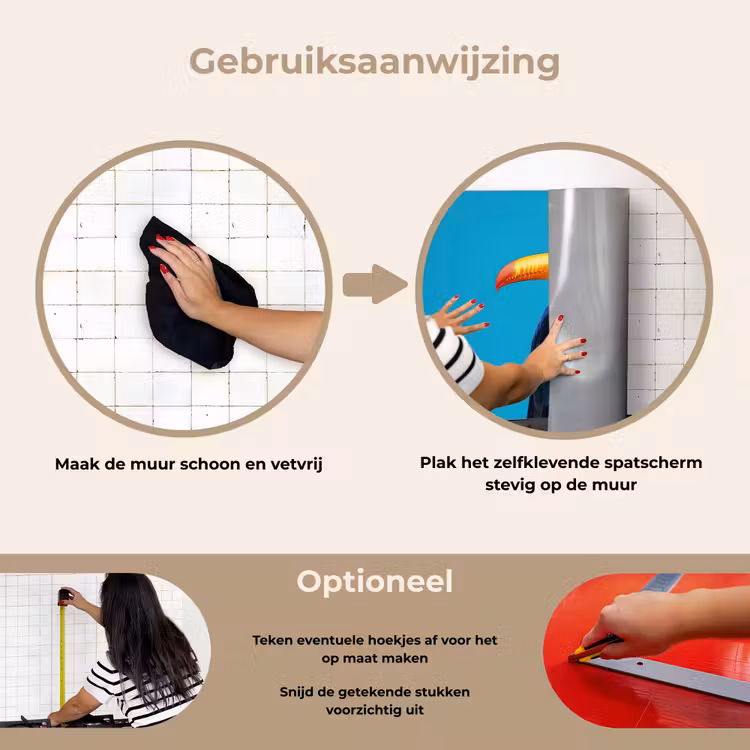 Spatscherm keuken - Tucan - Sokkel - Vogel - Koksmuts — 6